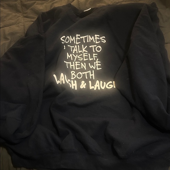 Navy Blue Graphic Sweatshirt - Picture 2 of 2